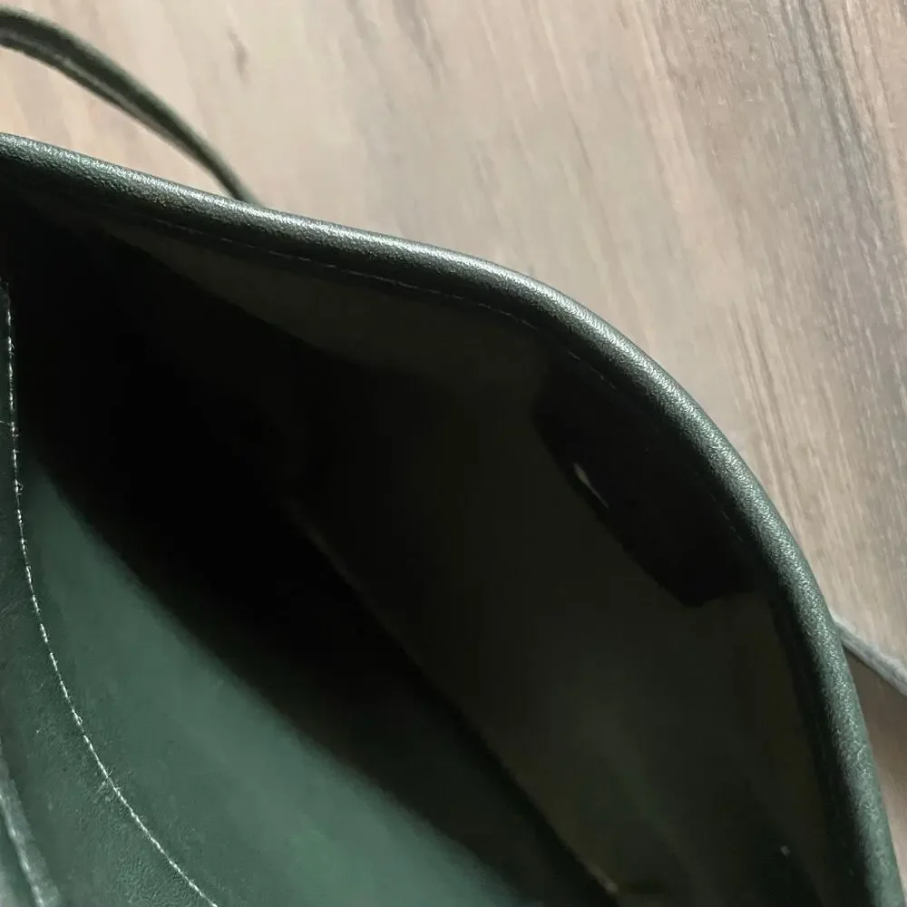 Vintage Coach USA Forest Green Leather Flap Crossbody Bag Legacy Style 120